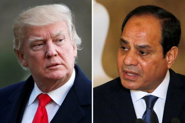 الرئيس المصري عبدالفتاح السيسي والرئيس الأمريكي دونالد ترامب
