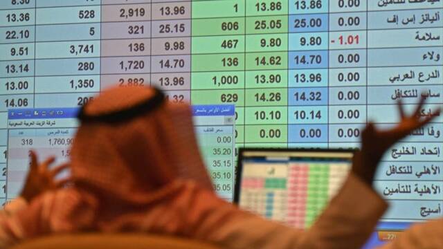 مستثمر يتابع شاشة التداول في إحدى البورصات العربية