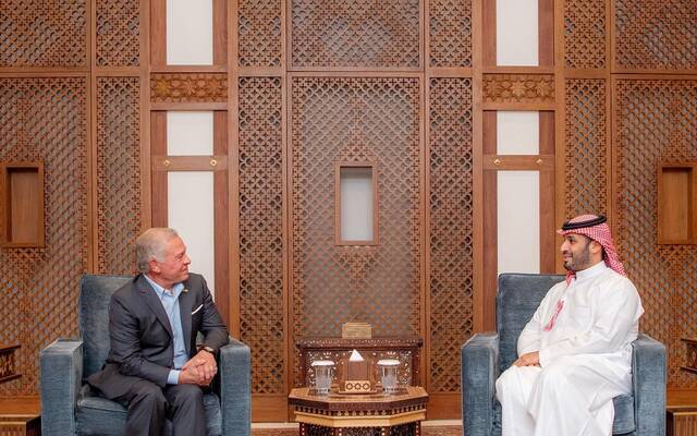 الأمير محمد بن سلمان يستقبل الملك عبدالله الثاني بن الحسين ملك المملكة الأردنية الهاشمية