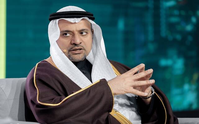 الرئيس التنفيذي للشركة السعودية لشراء الطاقة مازن البهكلي في قمة منعقدة بالرياض فبراير 2025