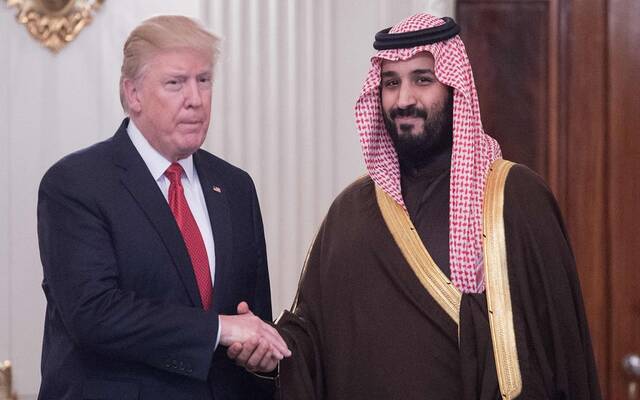 الرئيس الأمريكي دونالد ترامب وولي العهد والأمير محمد بن سلمان