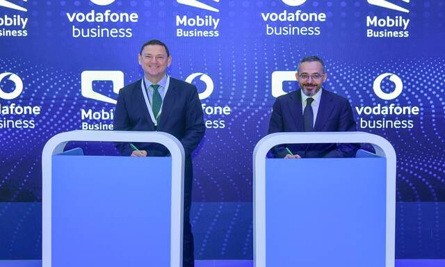 Mobily, Vodafone Business IoT pen partnership agreement at LEAP 2025
