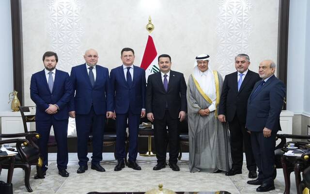 على هامش لقاء رئيس مجلس الوزراء العراقي مع وزير الطاقة السعودي ونائب رئيس الوزراء الروسي