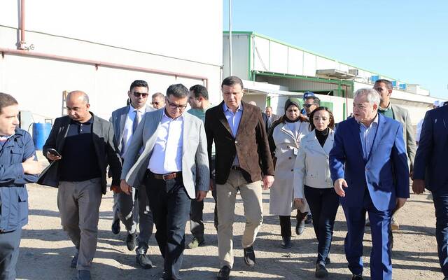 علاء فاروق وزير الزراعة واستصلاح الأراضي المصري وخالد الحنيفات وزير الزراعة الأردني